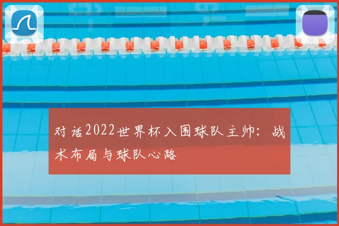 对话2022世界杯入围球队主帅：战术布局与球队心路